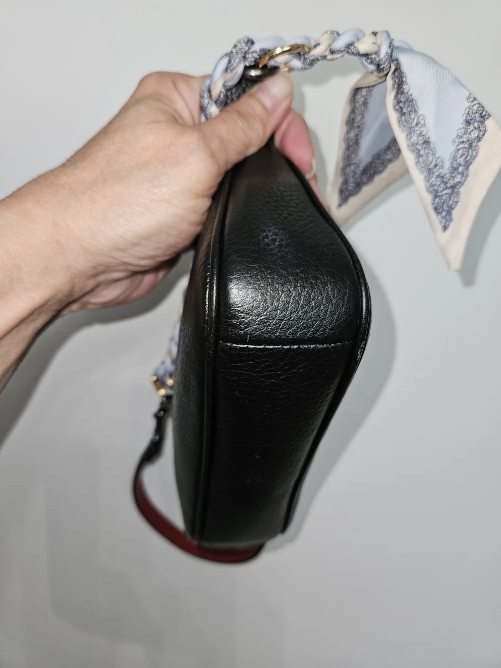 COACH Nolita 19 Black Leather Rainbow Logo Shoulder Bag